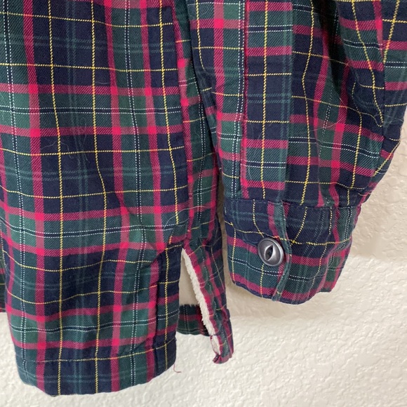 L.L.Bean Plaid Sherpa Lined Button Down Shacket/Shirt Jacket - Picture 7 of 8